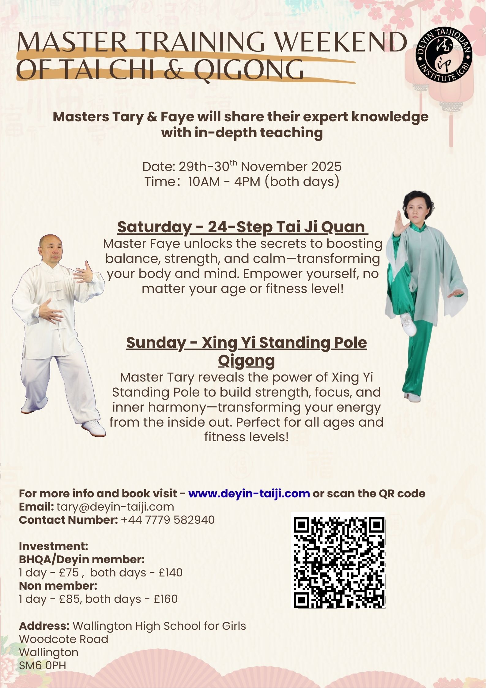 Master Training Weekend of Tai Chi & Qigong